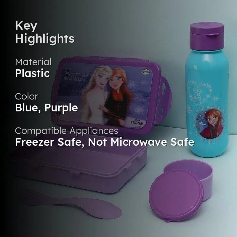 Frozen Princesses Lunch Box  700 ML With 600 ML Water Bottle - Two Piece Set media 2