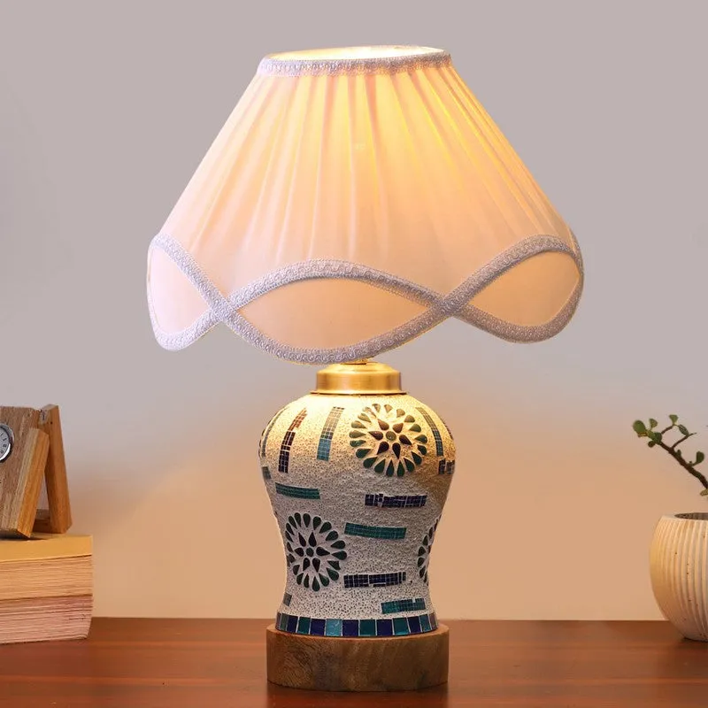 Sonara Pleated Wooden Table Lamp media 3