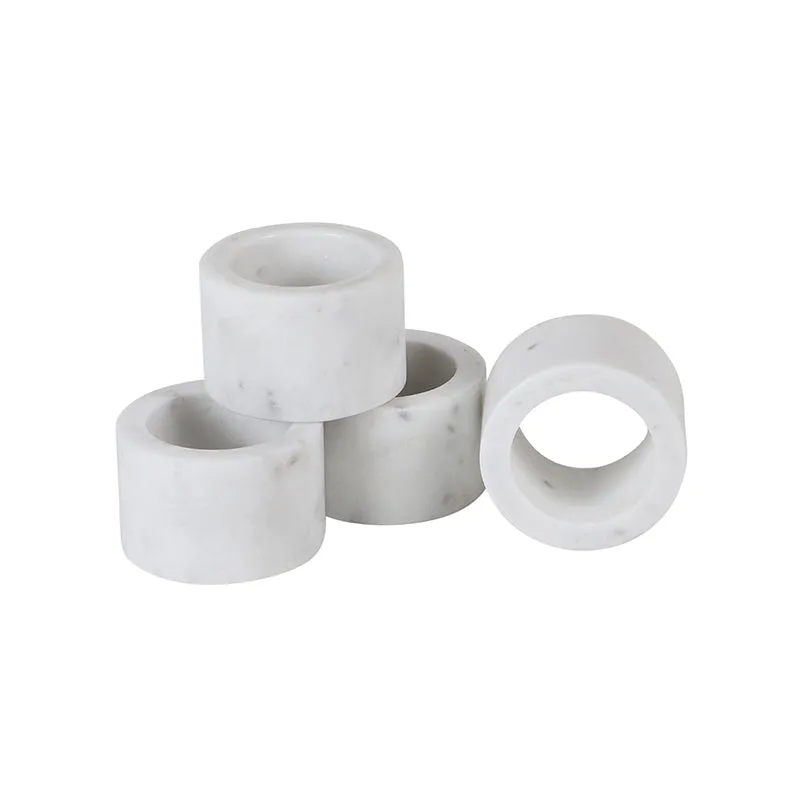 Rosetta Marble Napkin Ring - Set Of Four media 4
