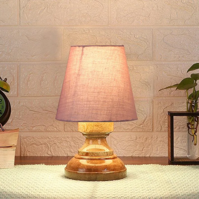 Harolda Fabric Table Lamp - Grey,Brown media 1