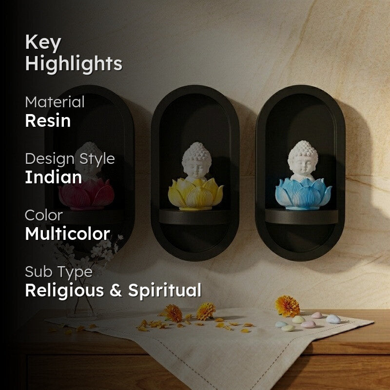 Zen Monks Resin Wall Accent - Set of Three media 2