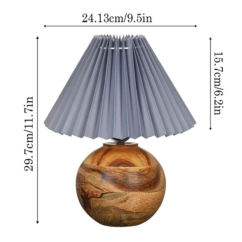 Lark Pleated Fabric Table Lamp - Grey,Brown media 6