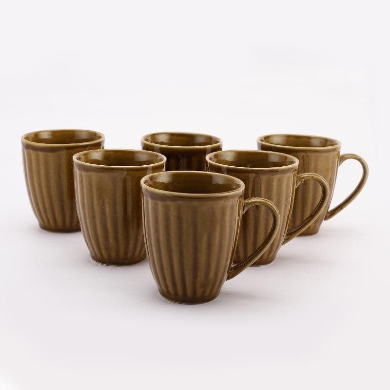 Earthy Ceramic Coffee Mug (400 mL Each) - Set of Six media 5