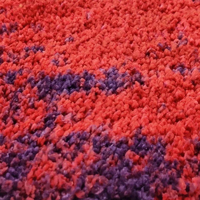 Lurean Abstract Micro Fiber Area Rug - Red,Beige media 5