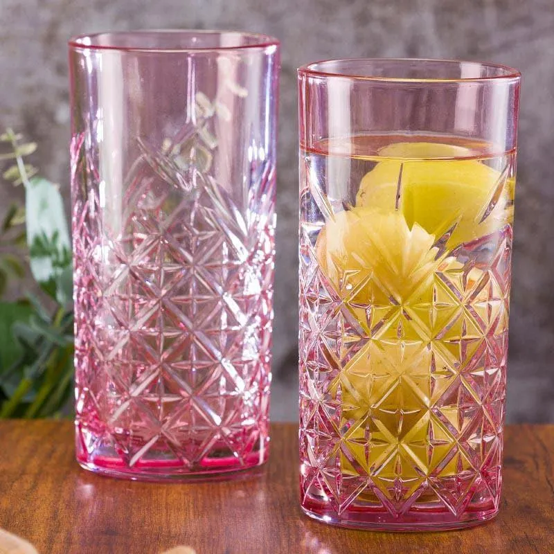 Pasabahce Billy Tall Pink Tumbler (450 ML) - Set Of Two media 3