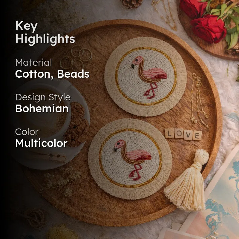 Flamingo Muse Coaster Set - Set of Two media 2