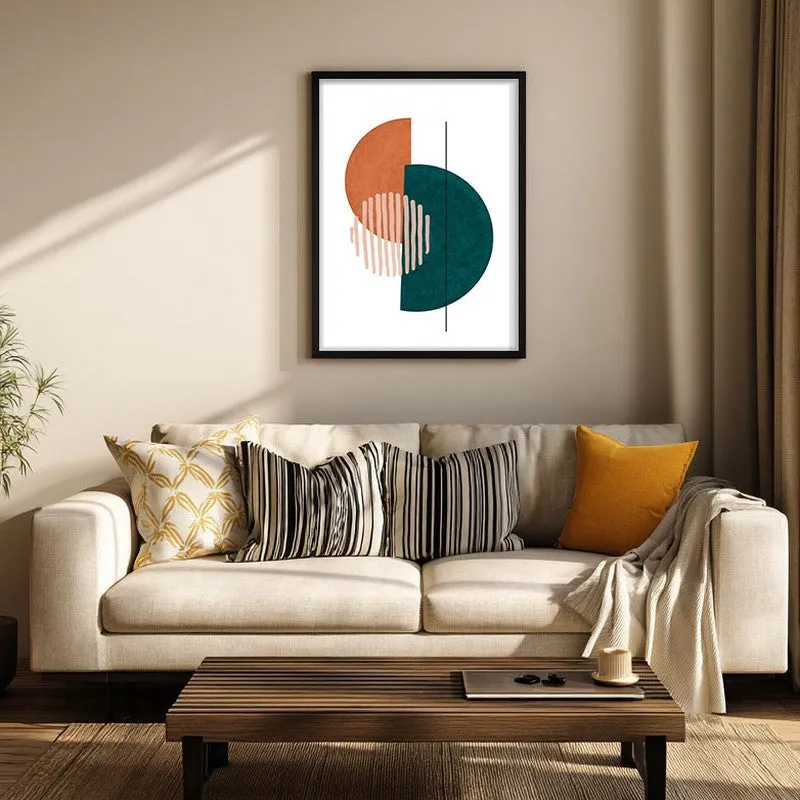 Linear Phase Canvas Wall Painting With Black Frame media 1