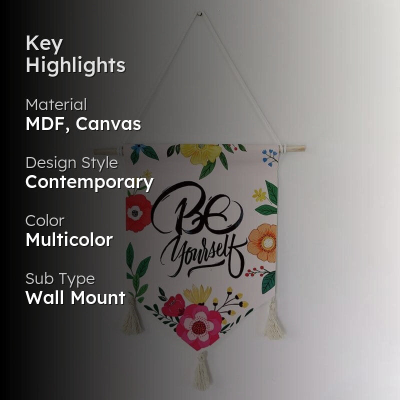 True Self Inspire Handpainted Canvas Wall Hanging media 2