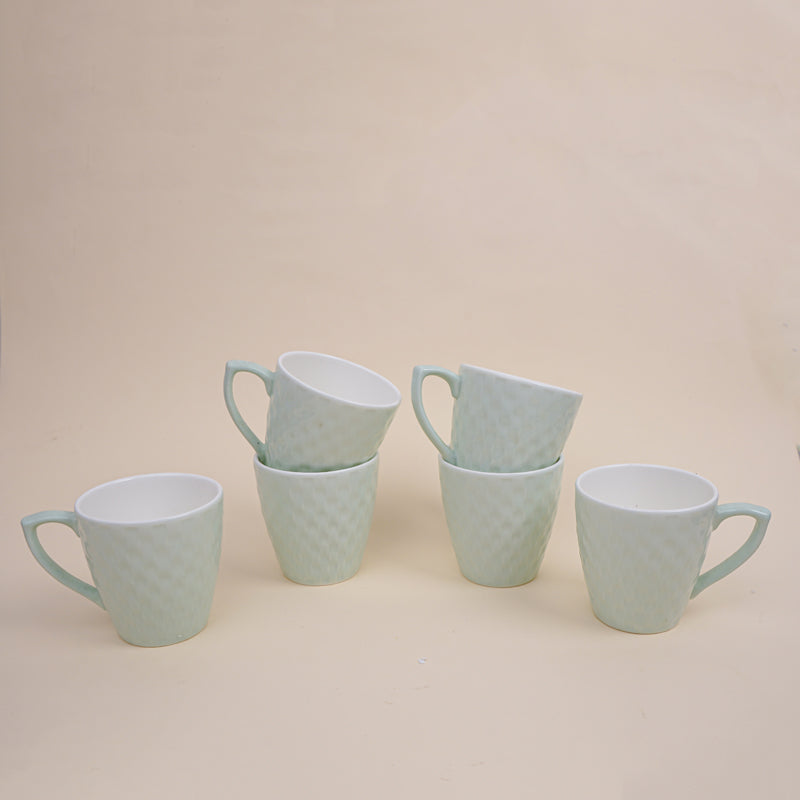 Arviya Porcelain Tea Cup (180 mL Each)/Blue)- Set of Six media 3