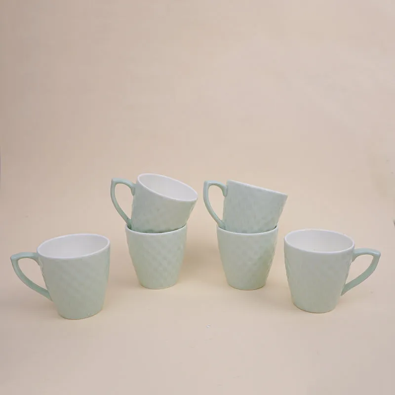 Arviya Porcelain Tea Cup (180 mL Each)/Blue)- Set of Six media 3