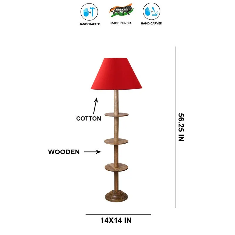 EclipseNova Light Wooden Floor Lamp - Red media 8