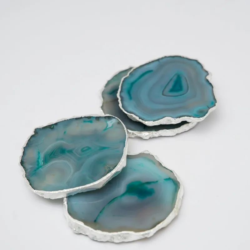 Vesto Brazilian Agate Coaster (Green) - Set Of Four media 5