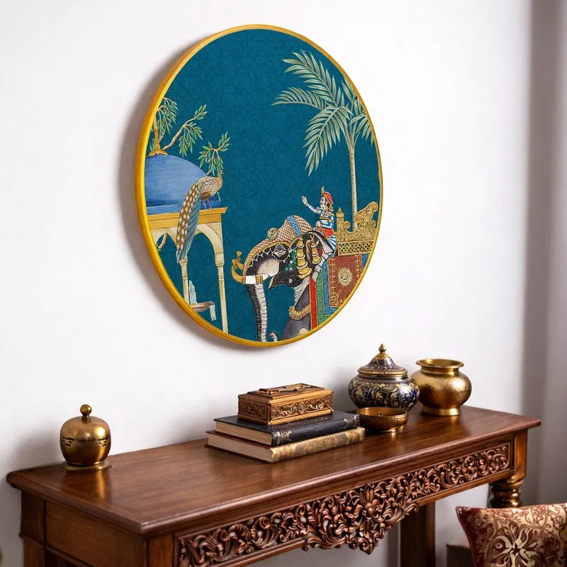 Royal Elephant Scene Paper Wall Art media 3