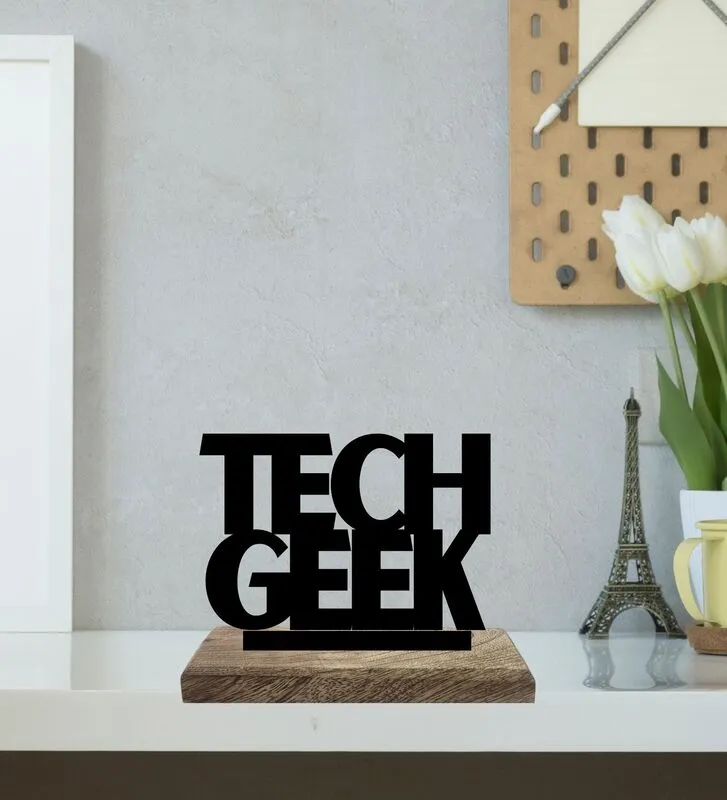 Tech Tandem Typography Showpiece - Set Of Two media 4