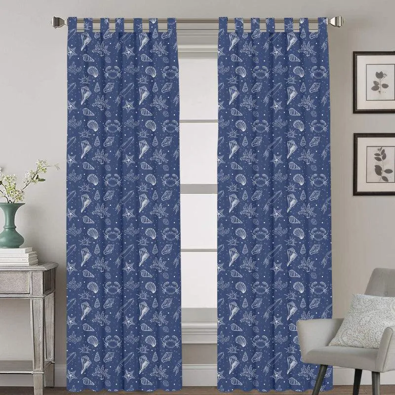 Sea Side Tab Top Medium Width Curtain media 1