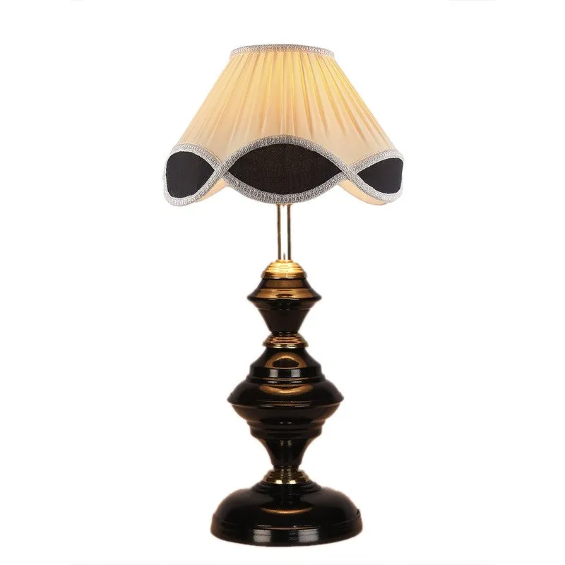 Auralyne Cotton Table Lamp With Iron Base - Ivory media 7