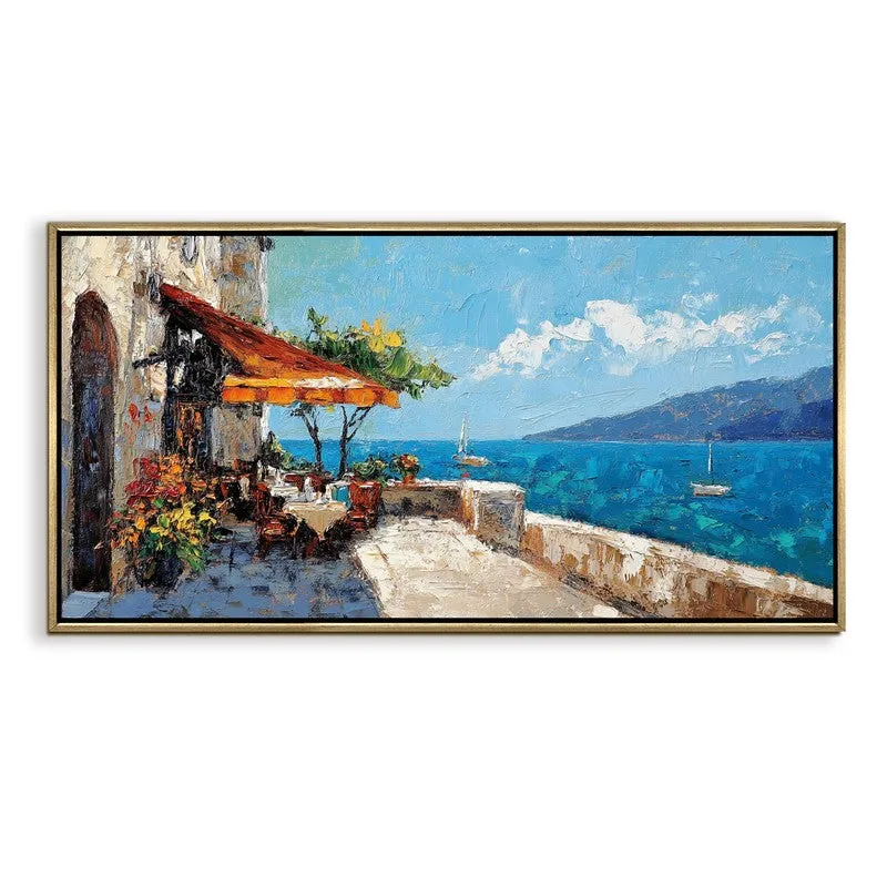 Azure Afternoon Canvas Wall Painting With Frame media 3