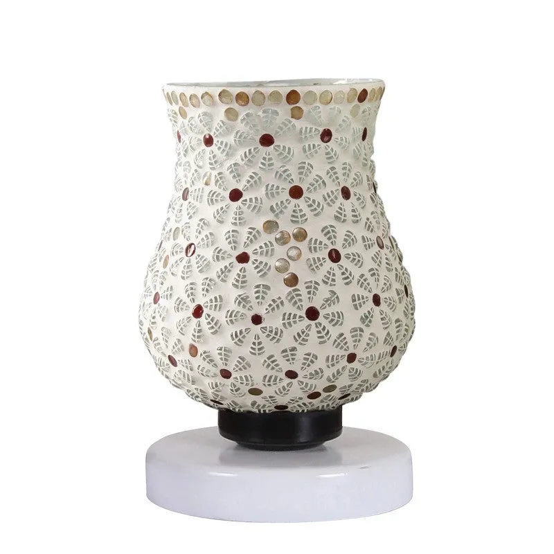 Astriva Mosaic Glass Table Lamp With Wooden Base - Multicolor media 5