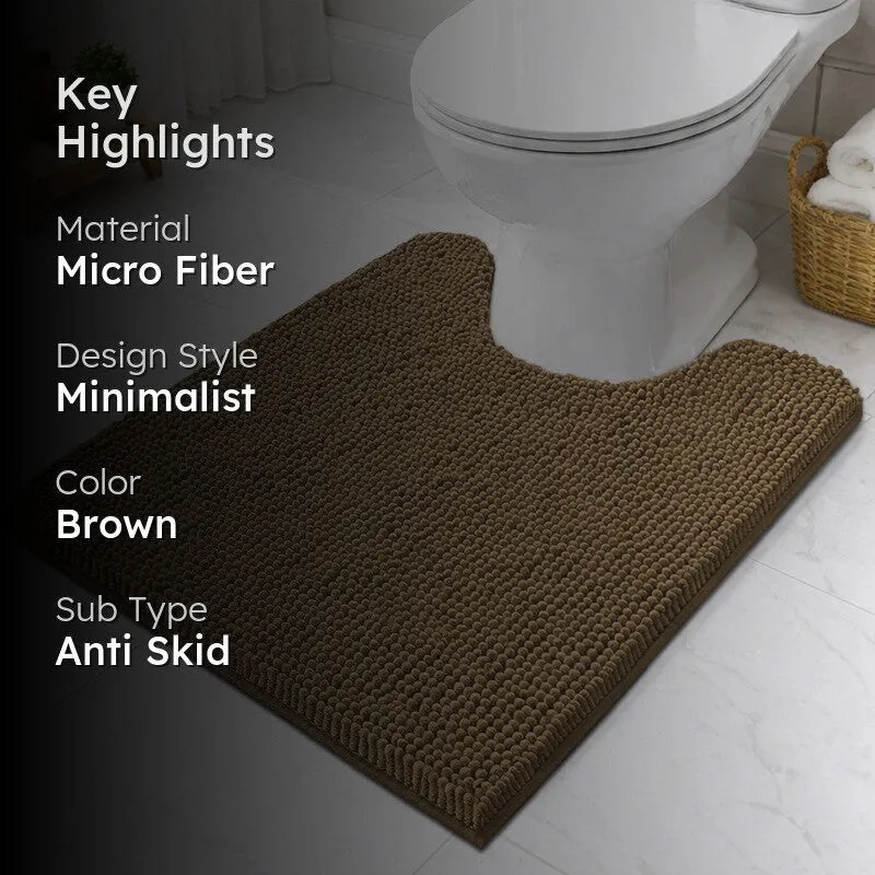 SolidEase Microfiber Bath Mat - Brown media 2