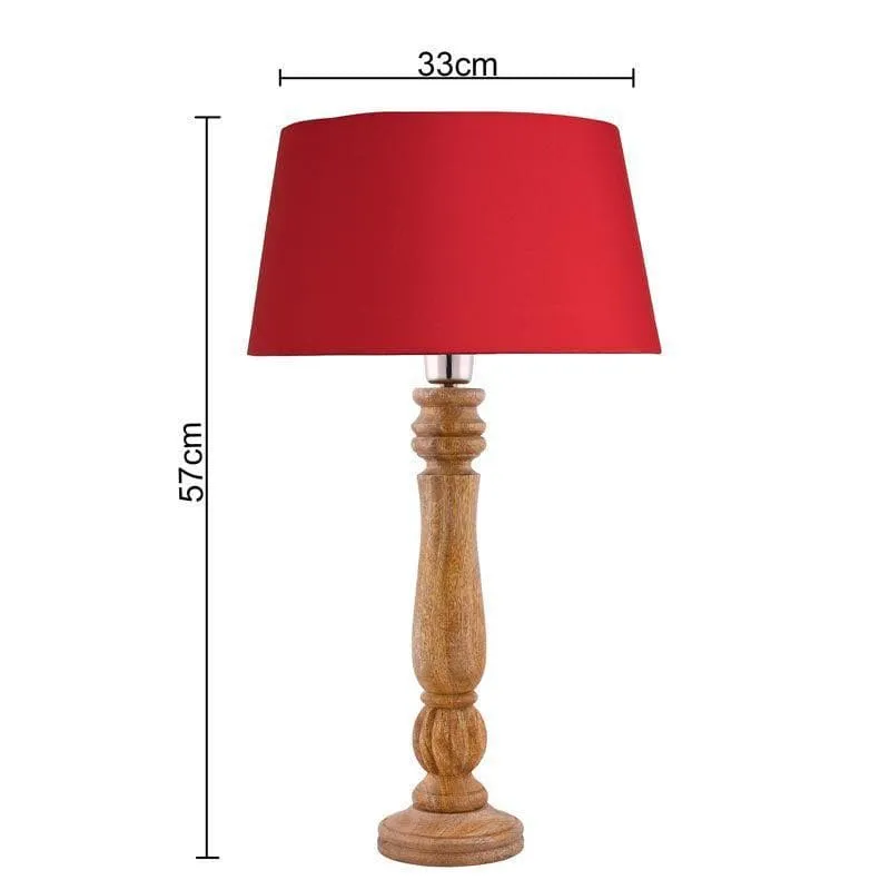 Rustic Elegance Fabric Table Lamp - Brown,Red media 6