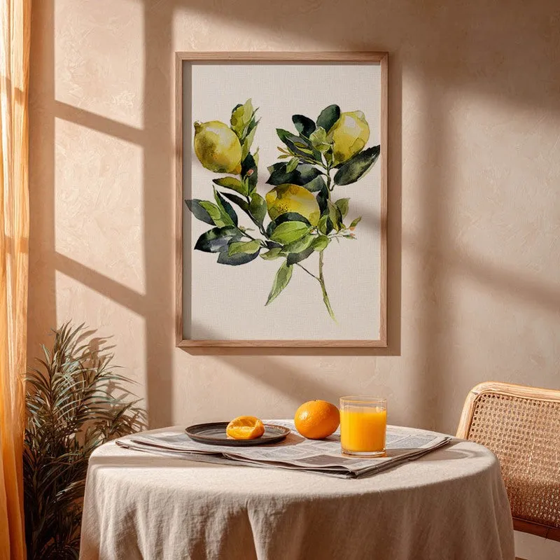 Lemon Luxe Archival Canvas Wall Art - Brown media 4