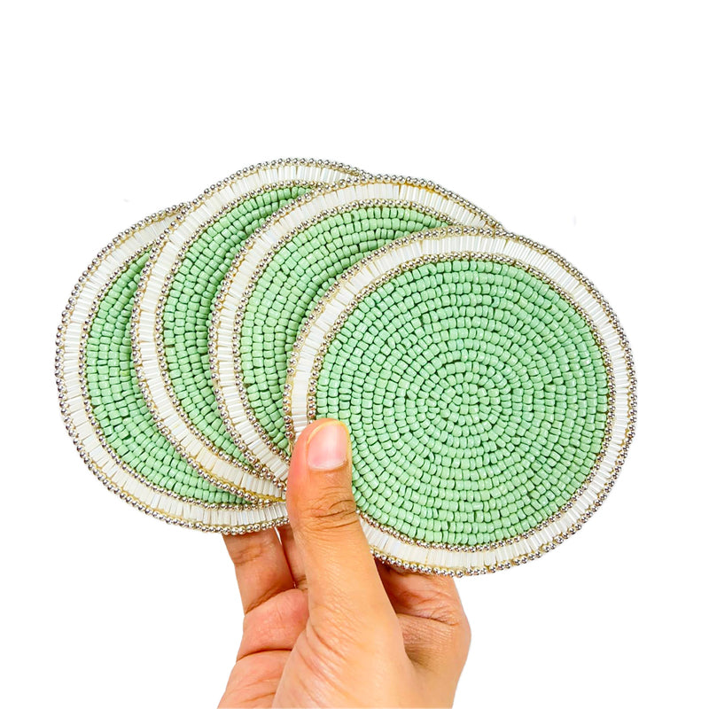 Moiraa Beaded Coaster - Set Of Four media 4