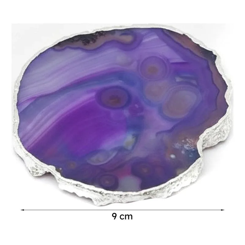 Vesto Brazilian Agate Coaster (Purple) - Set Of Four media 7