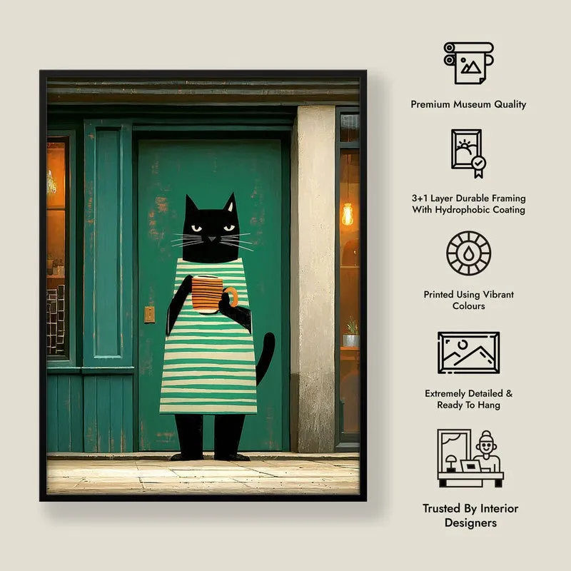 Paws & Brew Wall Painting With Frame media 9