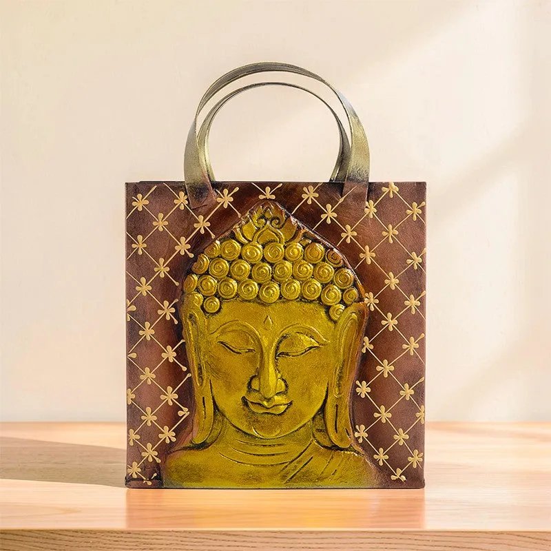 Buddha Embossed Iron Magazine Organizer media 1