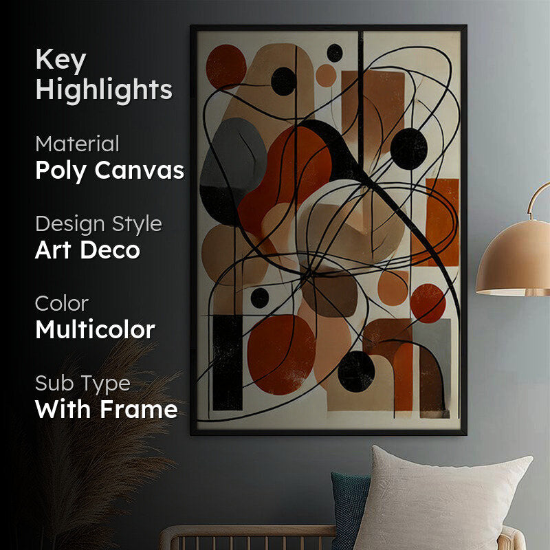 Ordo Ab Chaos Abstract Wall Painting With Frame media 2