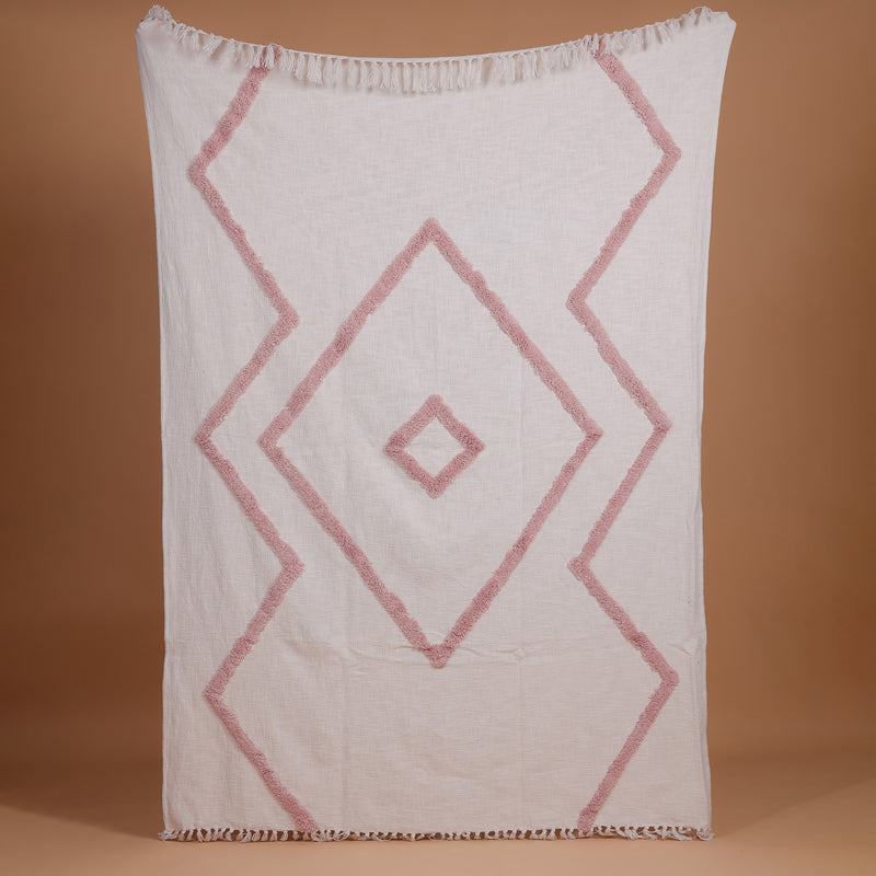 Woven Roots Cotton Throw - Pink media 3