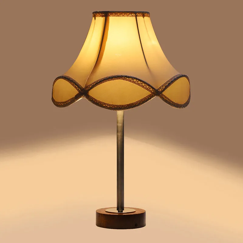Valencia Arc Rodin Wooden Table Lamp - OffWhite,Silver,Brown media 6