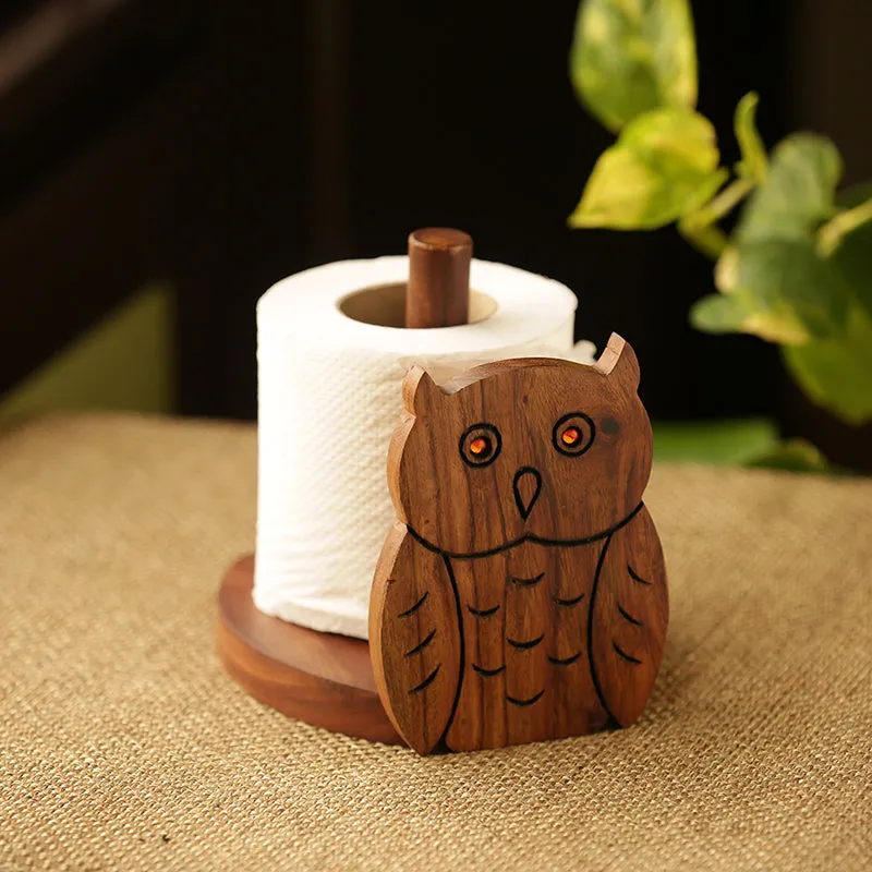 Krittika Sheesham Wood Tissue Holder media 1