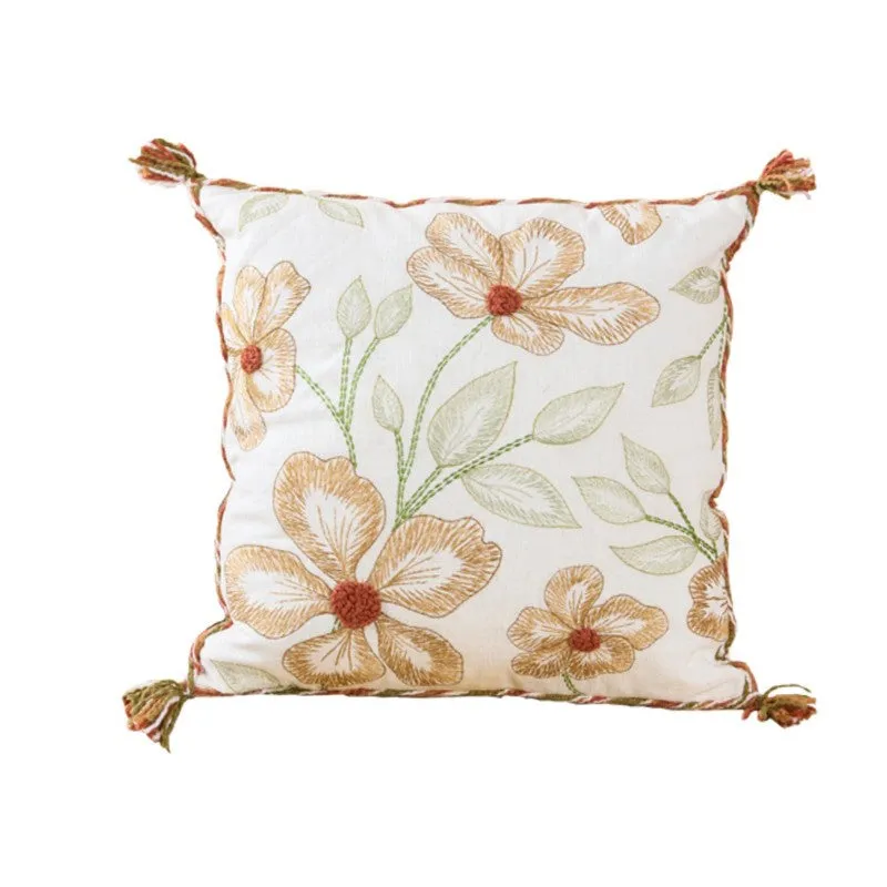 Daisy Rust Petals Cotton Cushion media 3