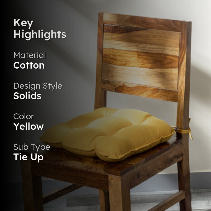 Sylvia Chair Pad (Mustard Yellow) - Set Of Two media 2