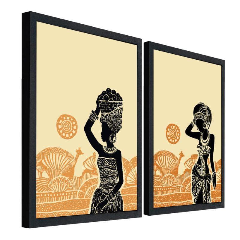 Tribal Feminine Wall Art - Set Of Two media 5
