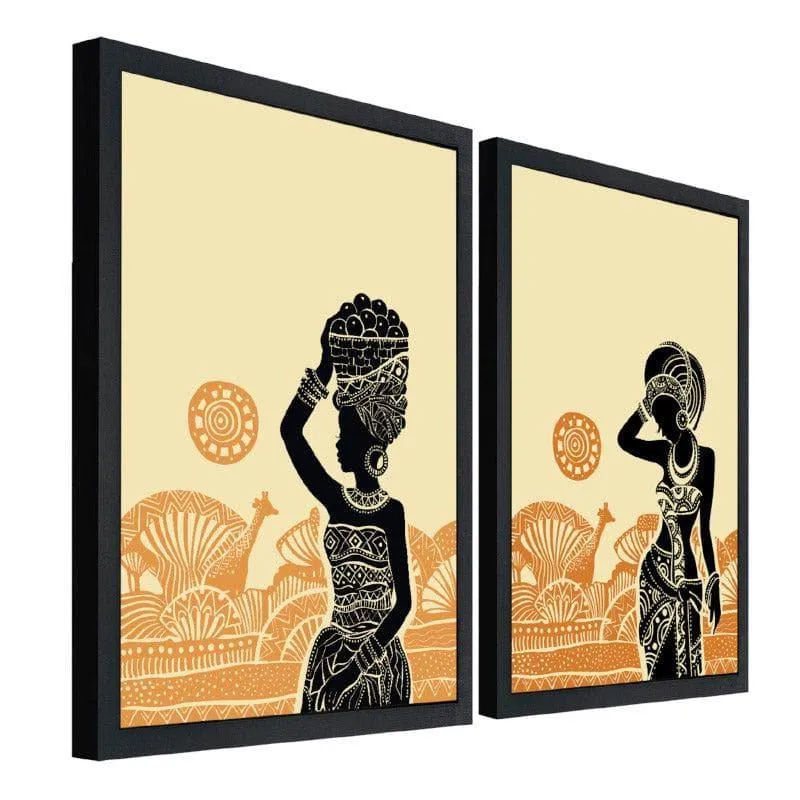 Tribal Feminine Wall Art - Set Of Two media 5