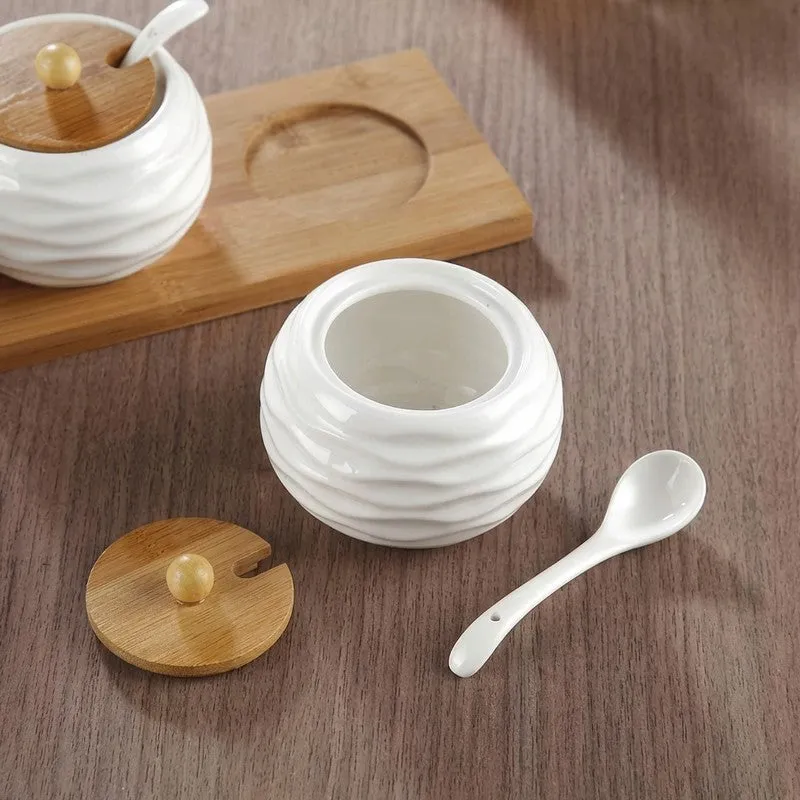 Spice Aura Ceramic Condiment Jars (170 mL Each) - Four Piece Set media 6
