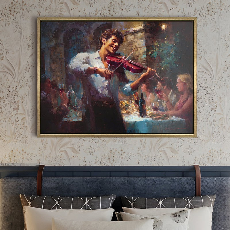 Violin Bliss Canvas Wall Painting With Frame media 5