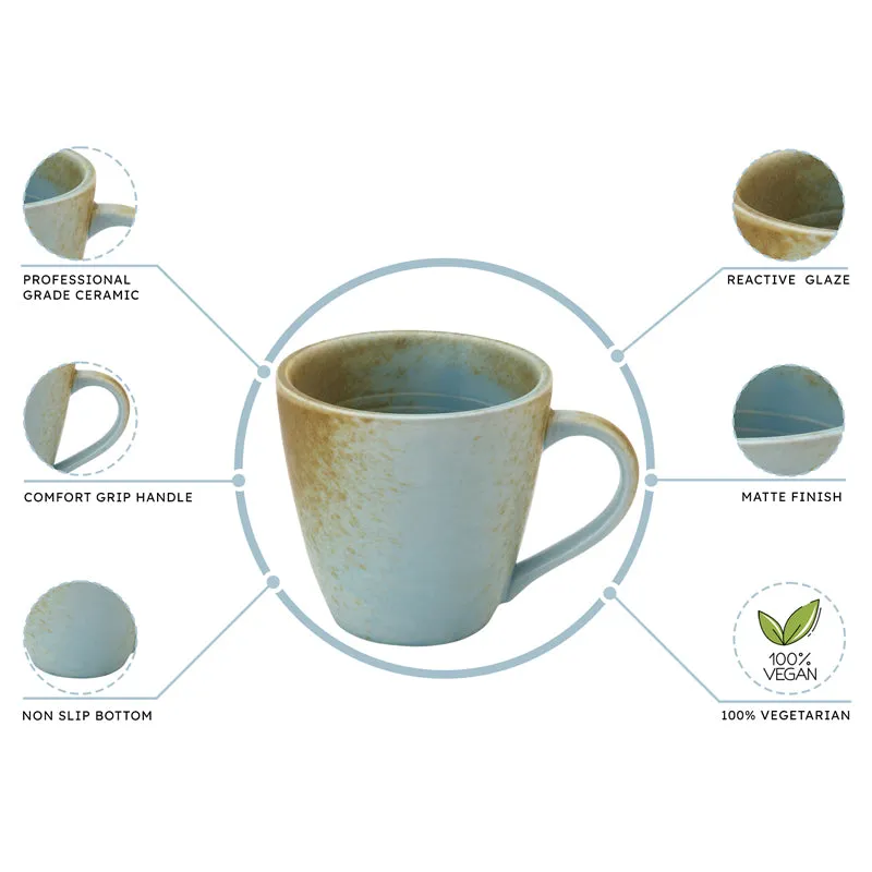 Tivraa Ceramic Coffee Mug (350 mL Each) - Set of Six media 6