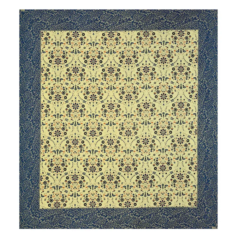 Aasiya Ethnic Cotton Bedsheet (Yellow,Blue) - 180 TC media 5