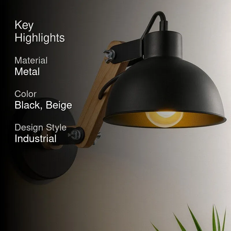 Mazor Metal Wall Lamp - Black media 2