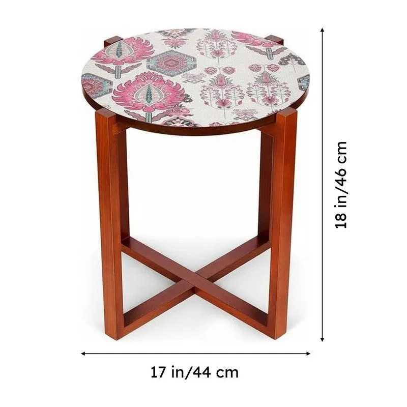 India Circus Wood Mystifying Round Side Table media 9