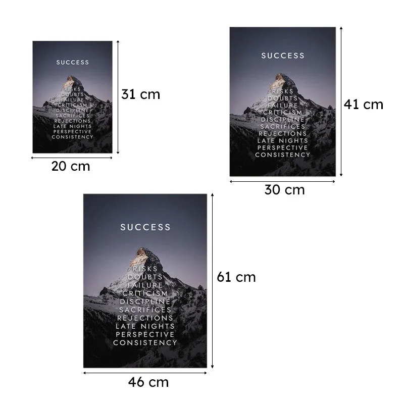 Mountain of Success Wall Poster - Black media 10