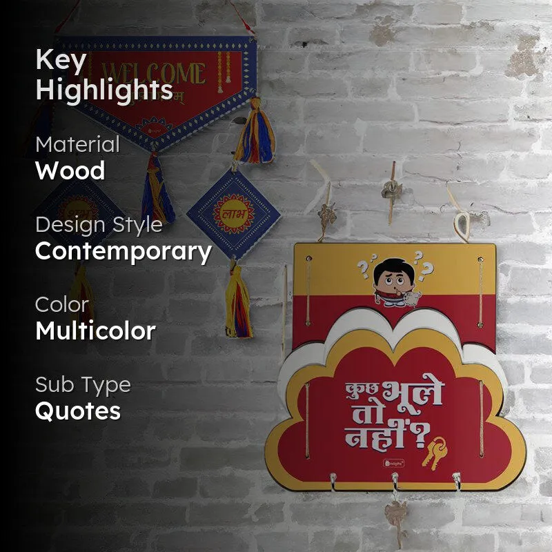 Kuch Bhule To Nahi Wooden Wall Accent - Set Of Two media 2
