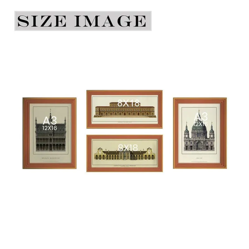 Vintage Artchitecture Wall Art - Set Of Four media 9