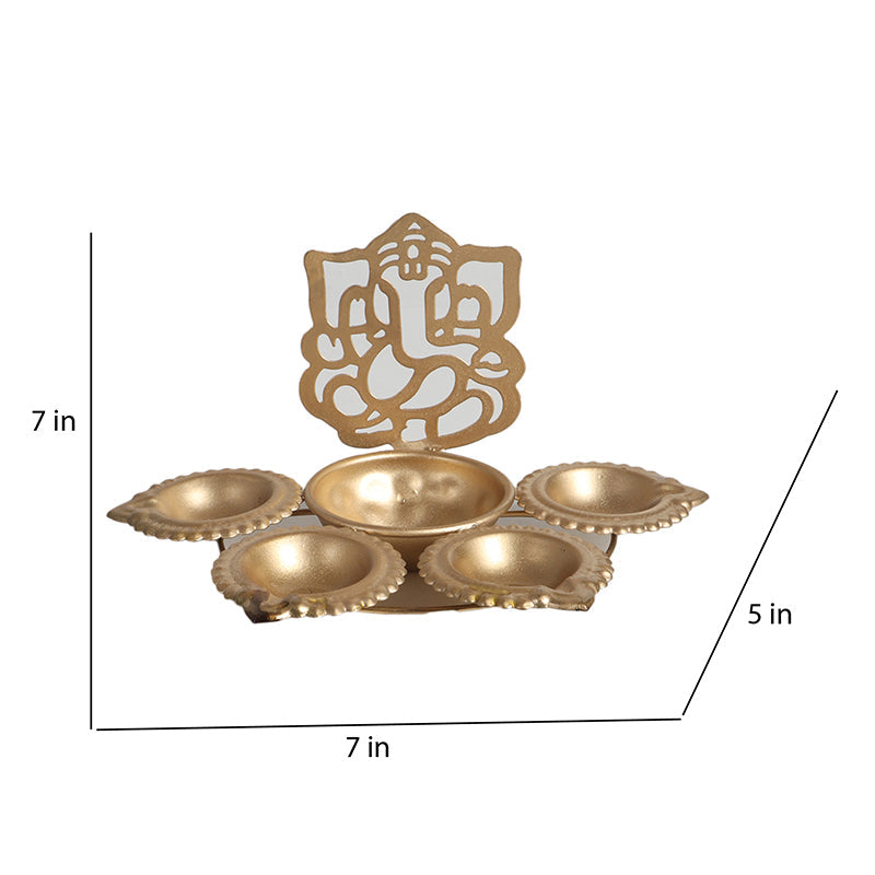 Laxmi Ganesha Tea Light Holder - Set Of Two media 9