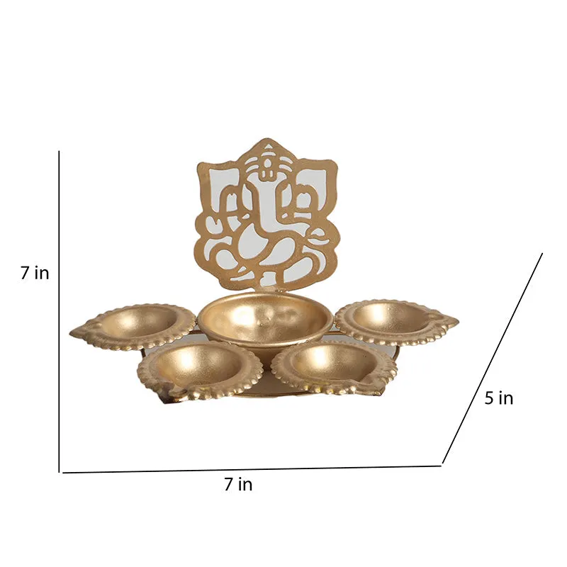 Laxmi Ganesha Tea Light Holder - Set Of Two media 9