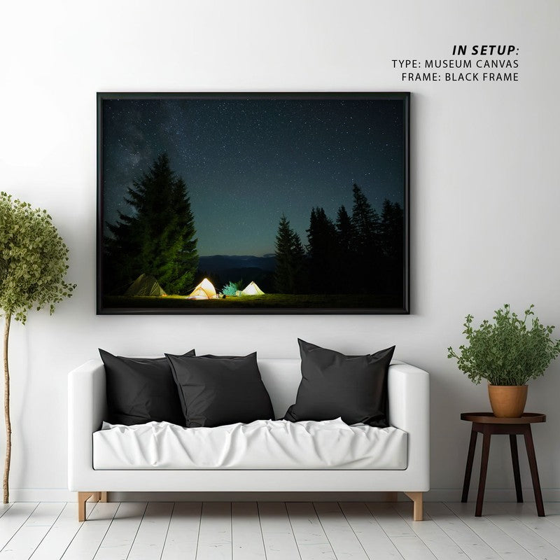 Cranes From Momoyogusa Canvas Wall Painting - Black Frame