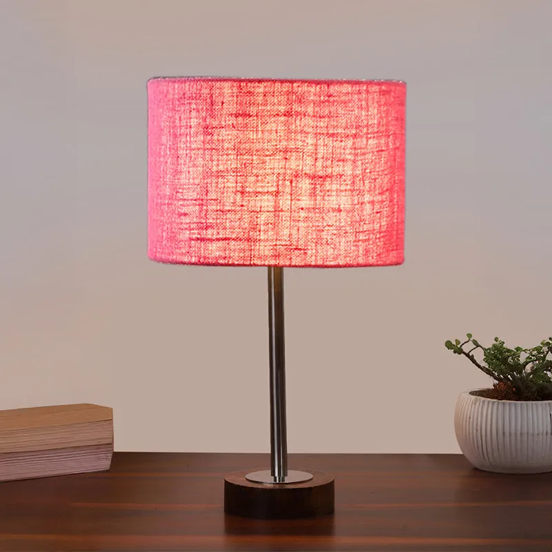 Sienna I Rodin Wooden Table Lamp - Pink,Silver,Brown media 2